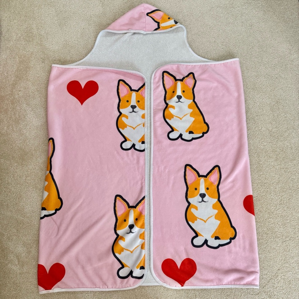 Pink Wearable Corgi Blanket